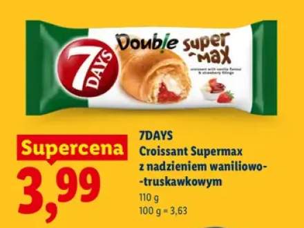 Croissant Supermax z nadzieniem waniliowo-truskawkowym 7Days