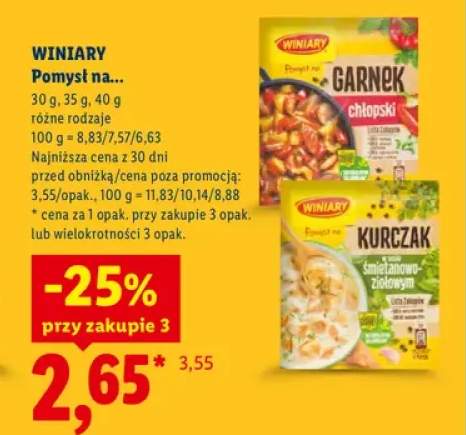 Pomysł na Garnek chłopski Winiary +1 wariant