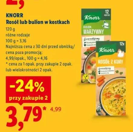 Bulion warzywny w kostkach Knorr +1 wariant