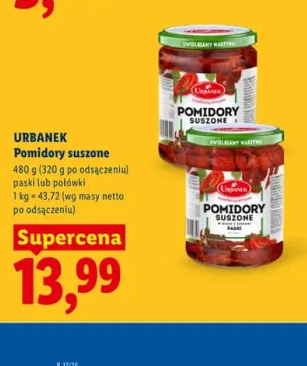 Pomidory suszone paski Urbanek +1 wariant