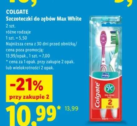 Szczoteczki do zębów Max White 2-pak Colgate