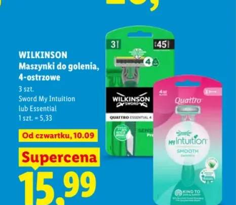Maszynki do golenia 4-ostrzowe Sword My Intuition Wilkinson +1 wariant