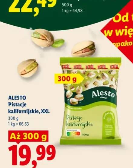Pistacje kalifornijskie XXL Alesto