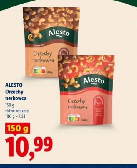 Orzechy nerkowca o smaku BBQ Alesto +1 wariant