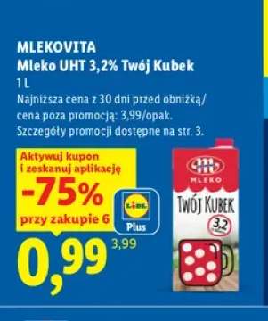 Mleko UHT Twój Kubek Mlekovita 3,2%