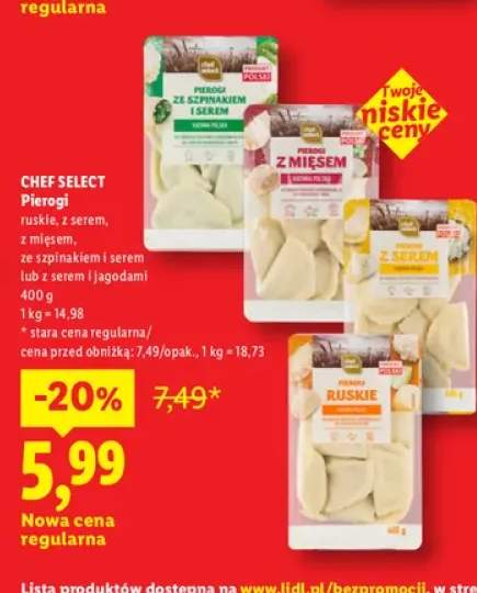 Pierogi ruskie Chef Select +4 warianty