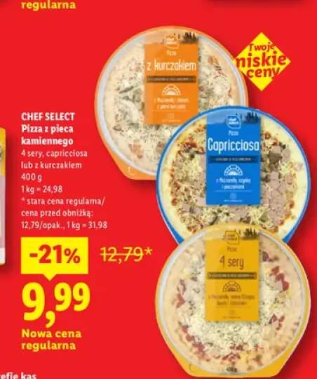 Pizza z pieca kamiennego capricciosa Chef Select +2 warianty