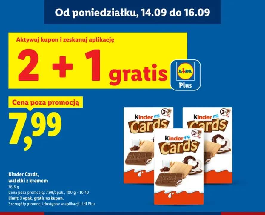 Wafelki z kremem Kinder Cards