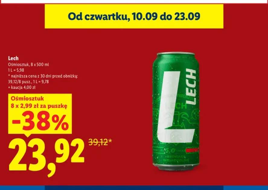 Piwo Lech 8-pak 500 ml