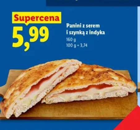 Panini z serem i szynką z indyka