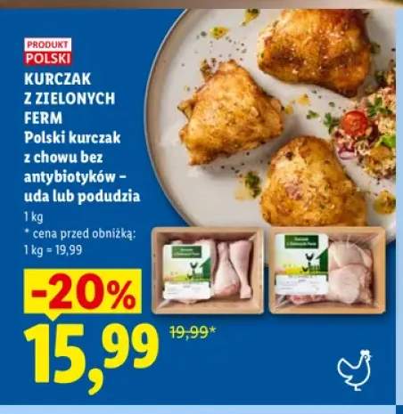 Polski kurczak z chowu bez antybiotyków uda Kurczak z Zielonych Ferm +1 wariant