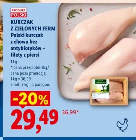 Polski kurczak z chowu bez antybiotyków filety z piersi Kurczak z Zielonych Ferm