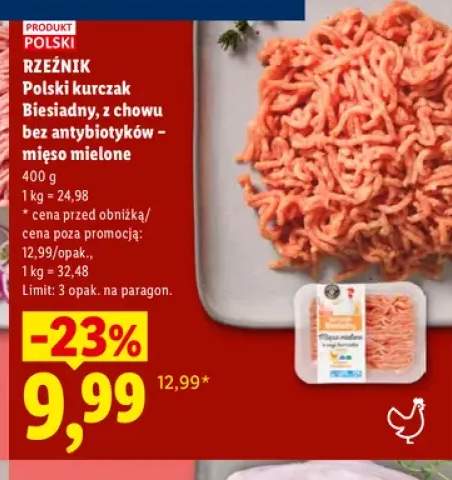 Polski kurczak Biesiadny z chowu bez antybiotyków mięso mielone Rzeźnik