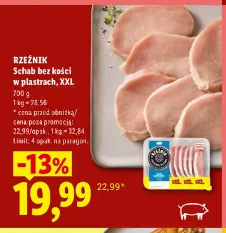 Schab bez kości w plastrach XXL Rzeźnik