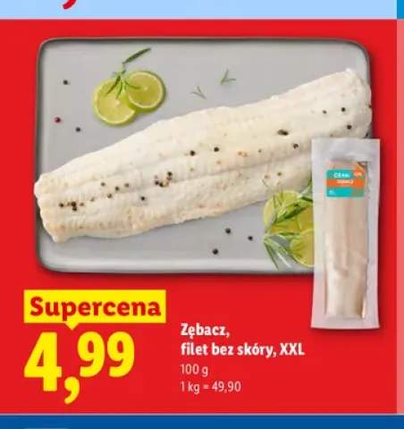 Zębacz filet bez skóry XXL
