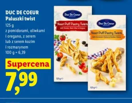 Paluszki twist z pomidorami, oliwkami i oregano Duc De Coeur +2 warianty