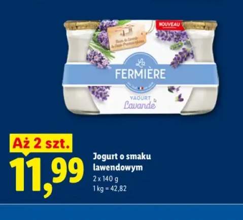 Jogurt o smaku lawendowym 2-pak La Fermière