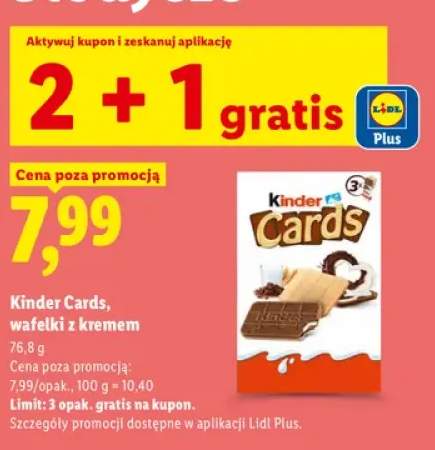 Kinder Cards wafelki z kremem