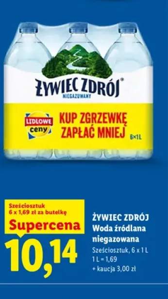 Woda źródlana niegazowana 6-pak Żywiec Zdrój