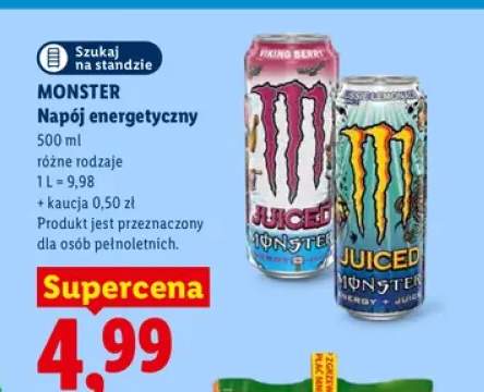 Napój energetyczny Monster Juiced Aussie Lemonade +1 wariant