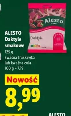 Daktyle smakowe kwaśna truskawka Alesto +1 wariant