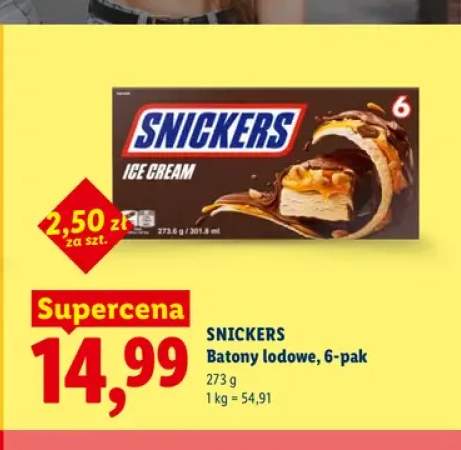 Batony lodowe Snickers 6-pak