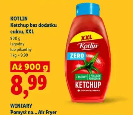 Ketchup bez dodatku cukru łagodny XXL Kotlin +1 wariant