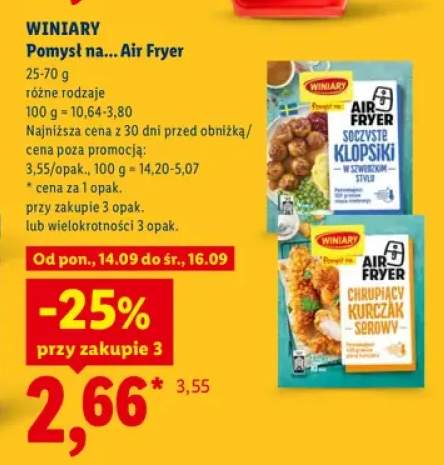 Pomysł na... Air Fryer soczyste klopsiki w szwedzkim stylu Winiary +1 wariant