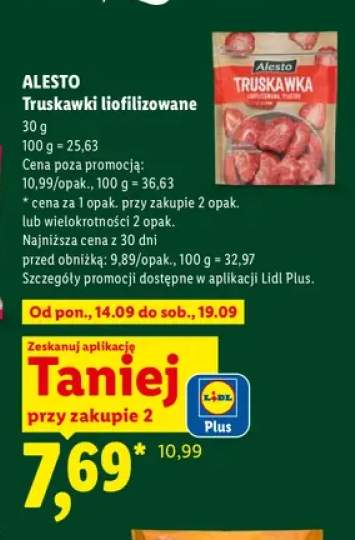 Truskawki liofilizowane Alesto
