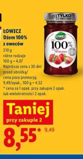 Dżem z owoców Łowicz 100%