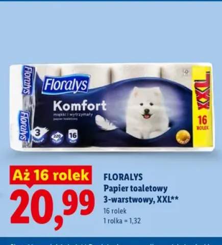Papier toaletowy 3-warstwowy XXL Floralys
