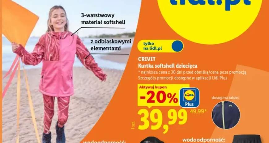 Kurtka softshell dziecięca Crivit