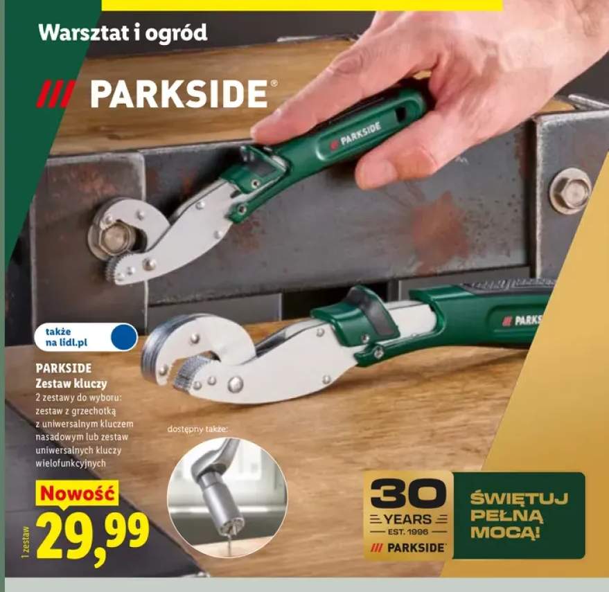 Zestaw z grzechotką z uniwersalnym kluczem nasadowym Parkside +1 wariant
