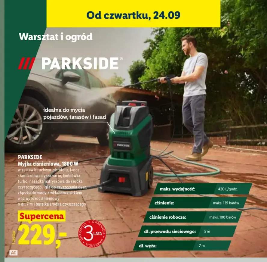 Myjka ciśnieniowa Parkside