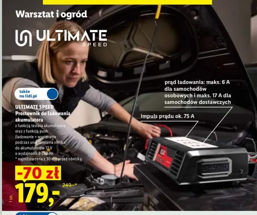 Prostownik do ładowania akumulatora Ultimate Speed