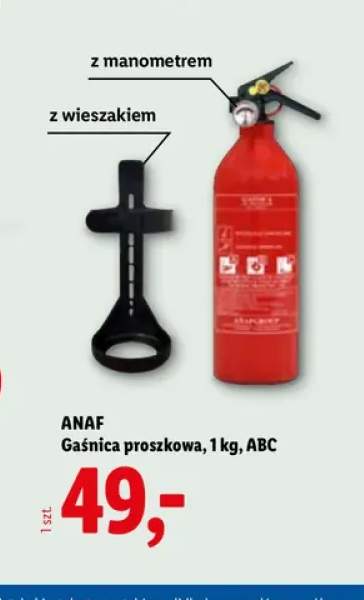 Gaśnica proszkowa 1 kg Abc Anaf
