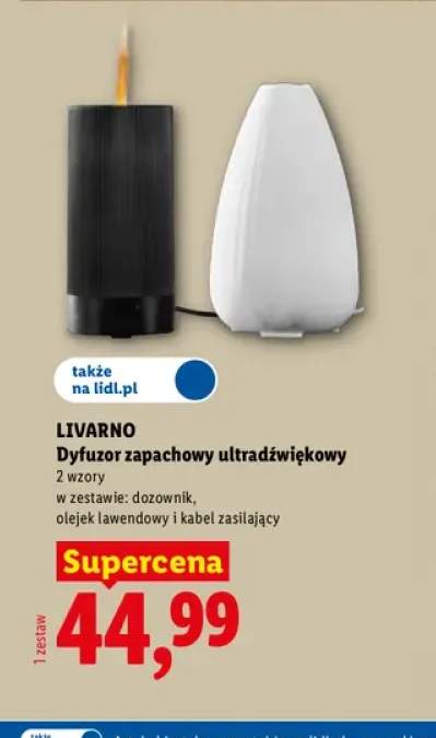 Dyfuzor zapachowy ultradźwiękowy Livarno
