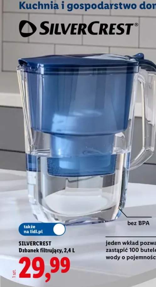 Dzbanek filtrujący 2,4 l Silvercrest