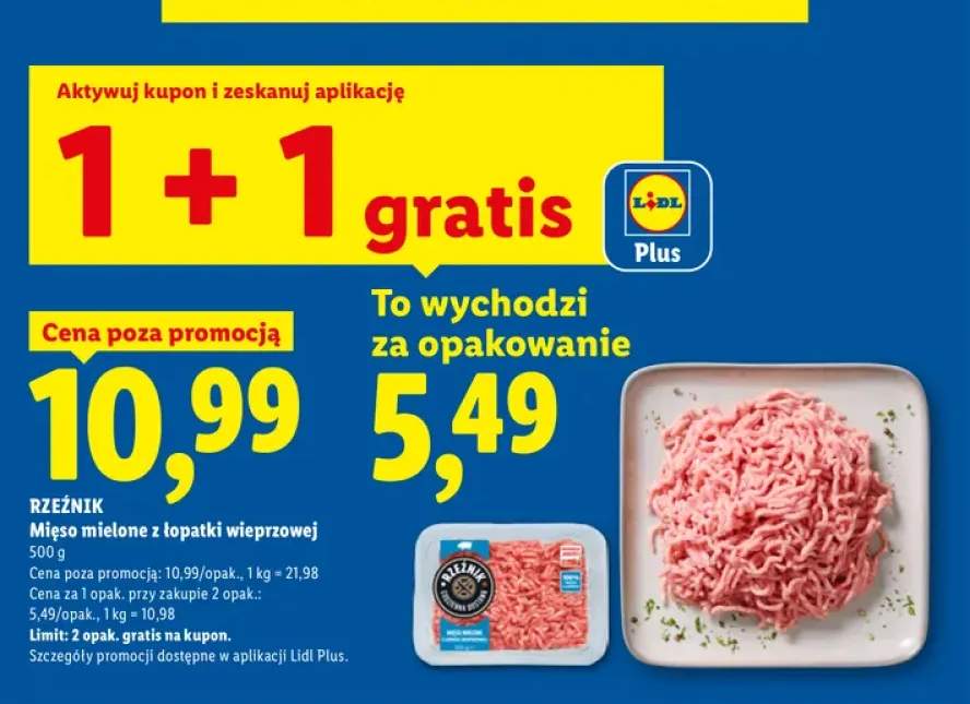 Mięso mielone z łopatki wieprzowej Rzeźnik