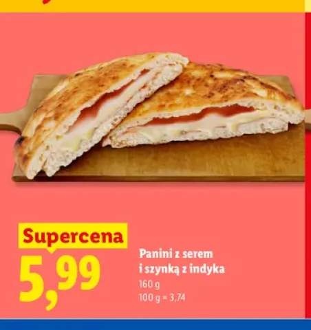 Panini z serem i szynką z indyka