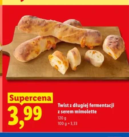 Twist z długiej fermentacji z serem mimolette