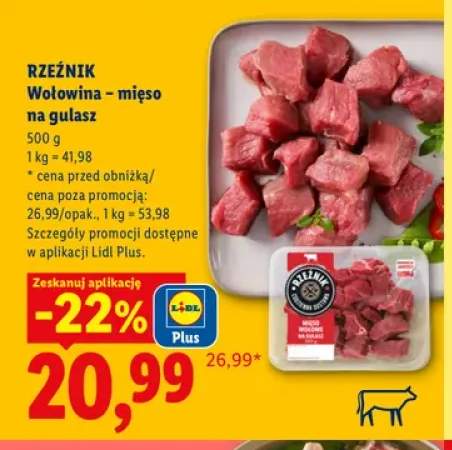 Wołowina - mięso na gulasz Rzeźnik