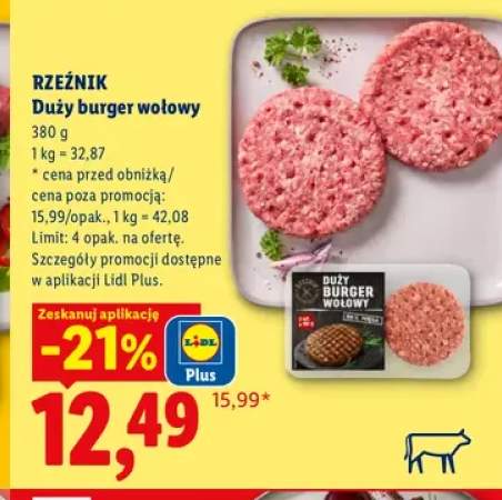 Duży burger wołowy Rzeźnik