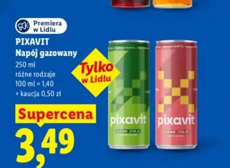 Napój gazowany Clear Cola Lemon Pixavit +1 wariant