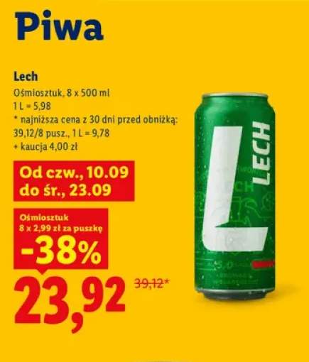 Piwo Lech 8-pak 500 ml