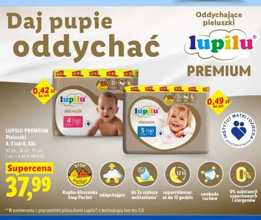 Pieluszki Lupilu Premium 4 XXL +2 warianty