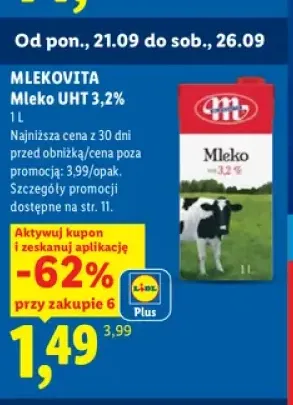 Mleko UHT Mlekovita 3,2%