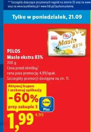 Masło ekstra Pilos 83%