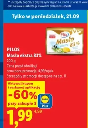 Masło ekstra Pilos 83%
