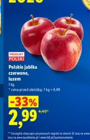Jabłka czerwone polskie
